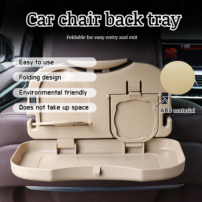 Car Rear Seat Back Multifunctional Cup Holder Foldable Dining Table Chair Back Drink Holder
