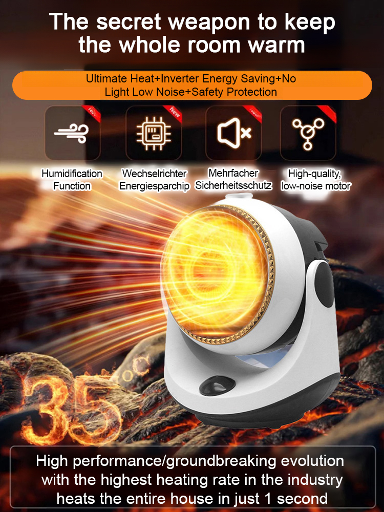 [Warm, aber nicht trocknend] Silent household spray hot and cold dual-purpose air heater