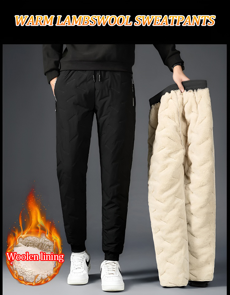 Warm lambswool sweatpants