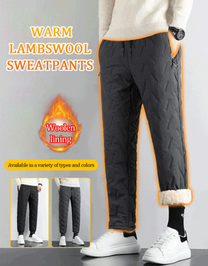 Warm lambswool sweatpants