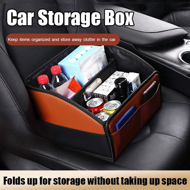Foldable passenger seat storage box