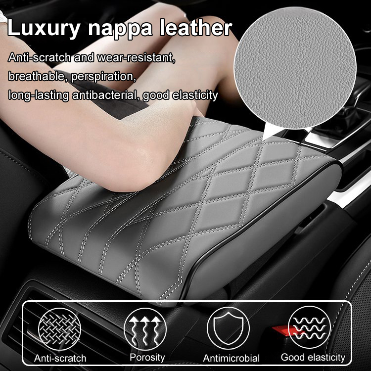 Car leather armrest box pad