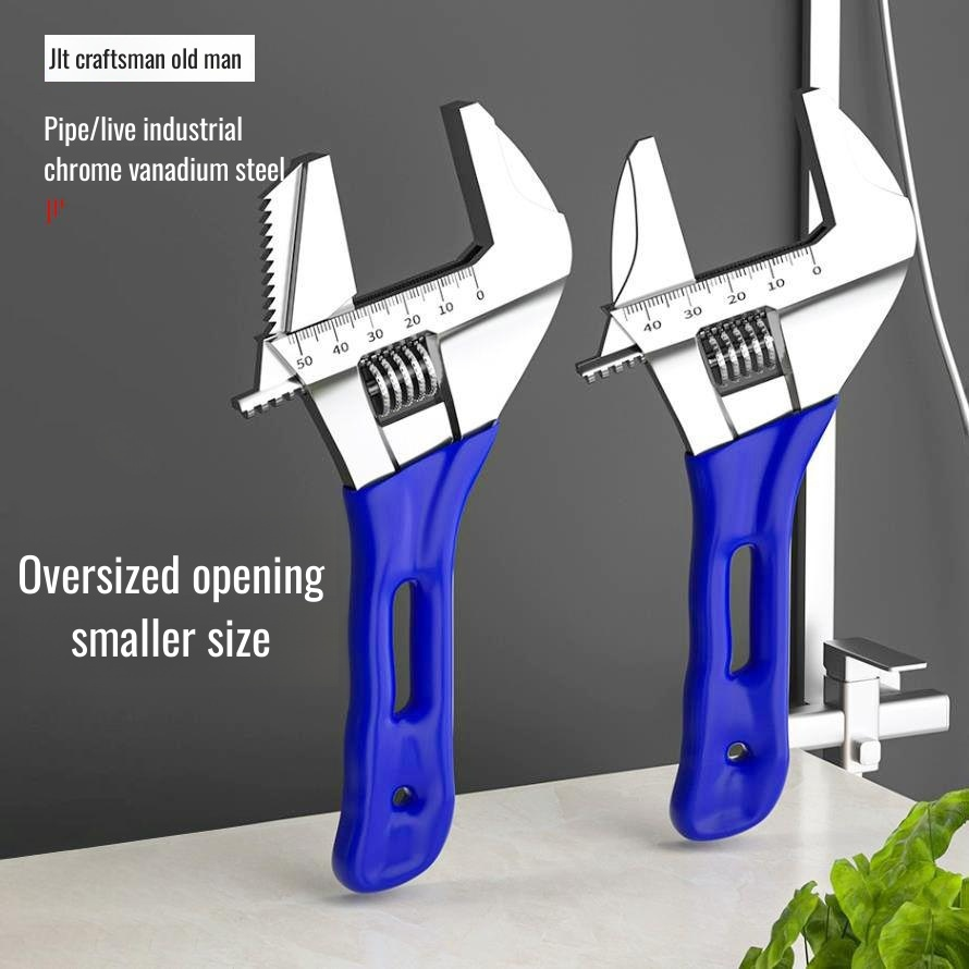 Super large diameter short handle movable wrench 6 inch 8 inch 10 inch 12 inch adjustable wrench new