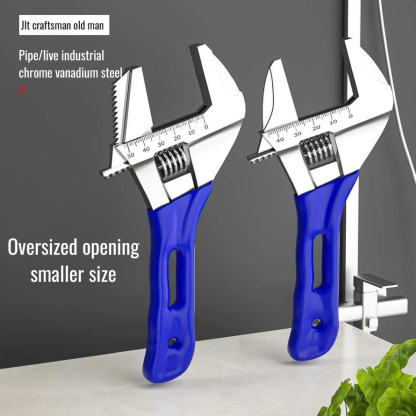 Super large diameter short handle movable wrench 6 inch 8 inch 10 inch 12 inch adjustable wrench new
