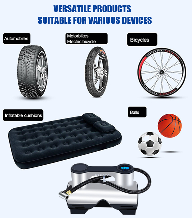 Portable car-mounted air compressor pump