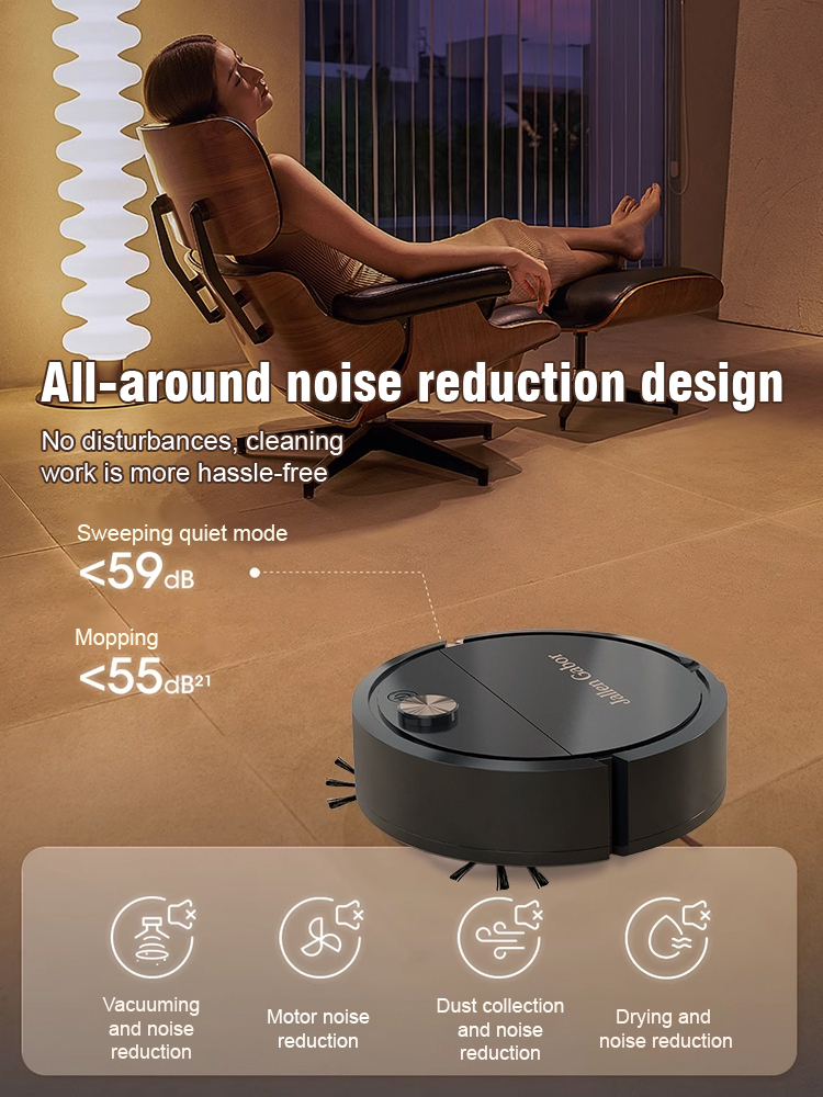 【New Style】 Powerful, Disinfecting, and Low-Noise 🧹 Robot Vacuum Cleaner 🔇