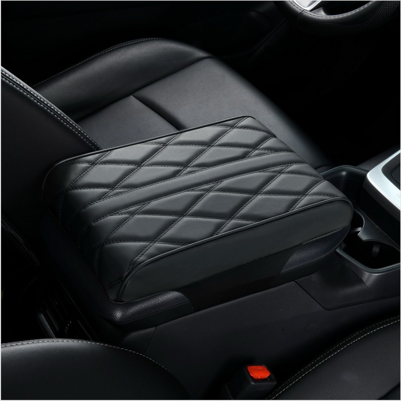 Car leather armrest box pad