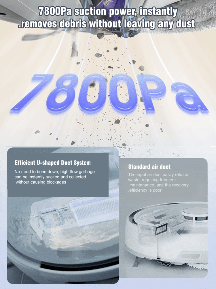 【New Style】 Powerful, Disinfecting, and Low-Noise 🧹 Robot Vacuum Cleaner 🔇