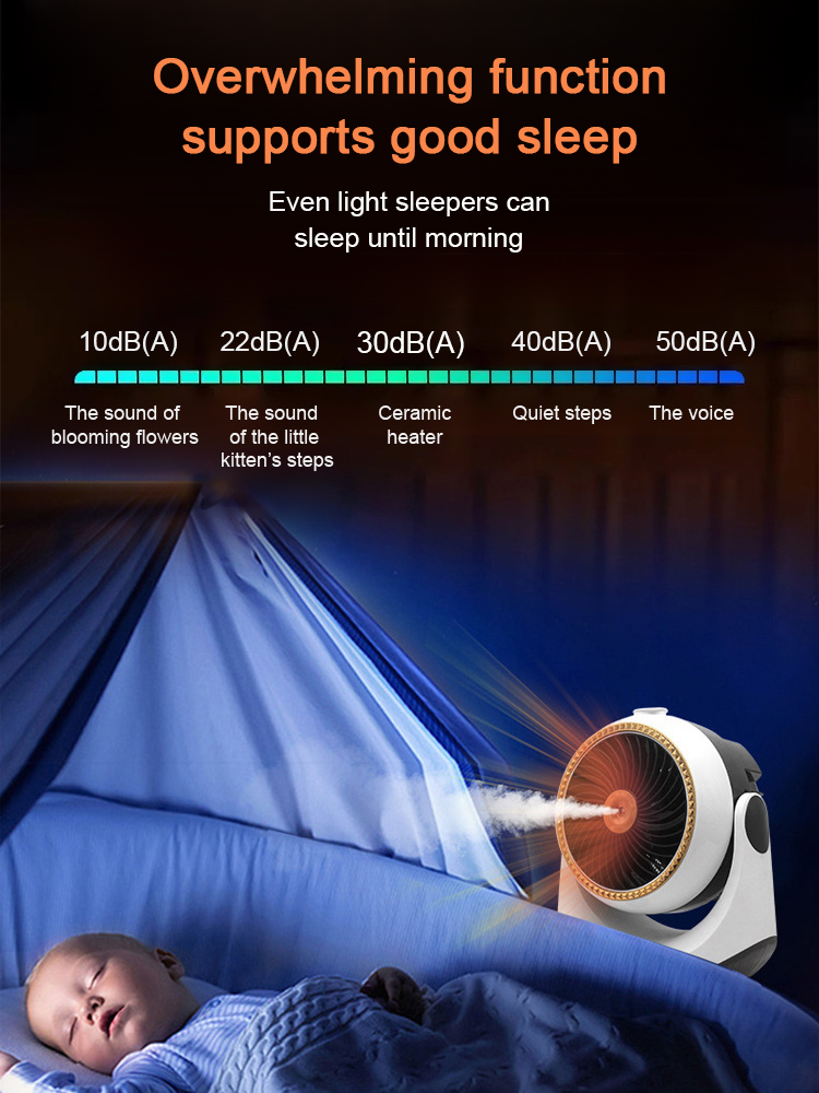 [Warm, aber nicht trocknend] Silent household spray hot and cold dual-purpose air heater