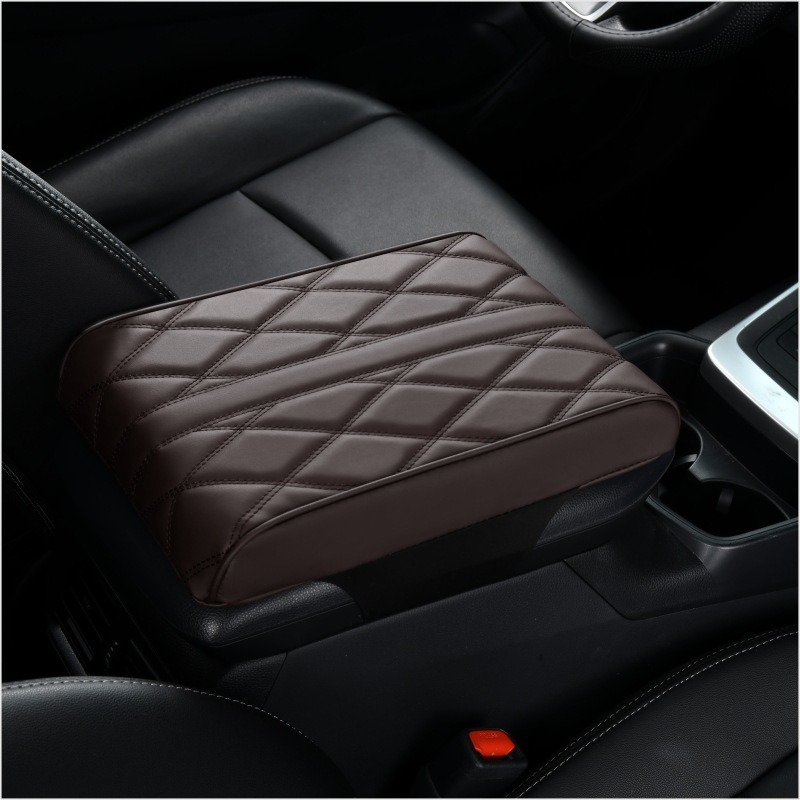 Car leather armrest box pad