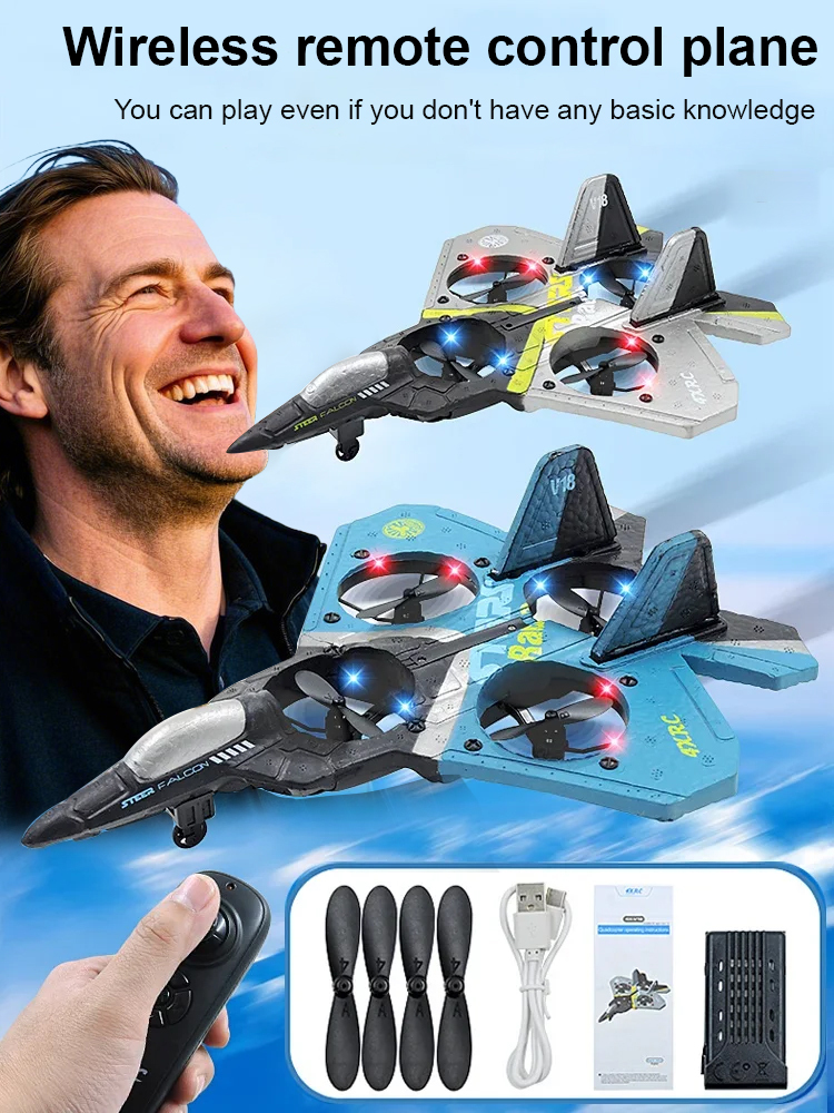 Let kids enjoy electronics in the yard! Children's fall-resistant remote control stunt glider. 🏡🛩️📱