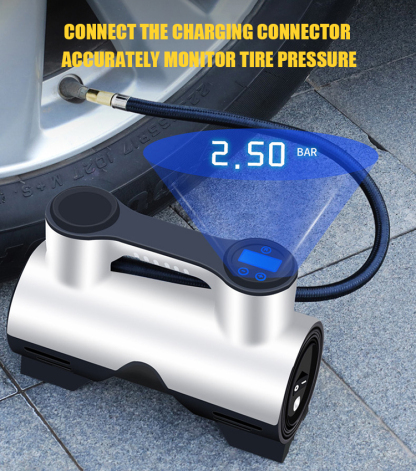 Portable car-mounted air compressor pump