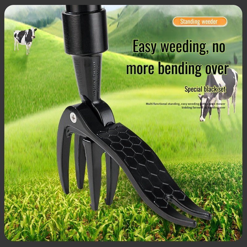 Weed puller no bending three-stage standing weeder weed puller rooter manual garden tool