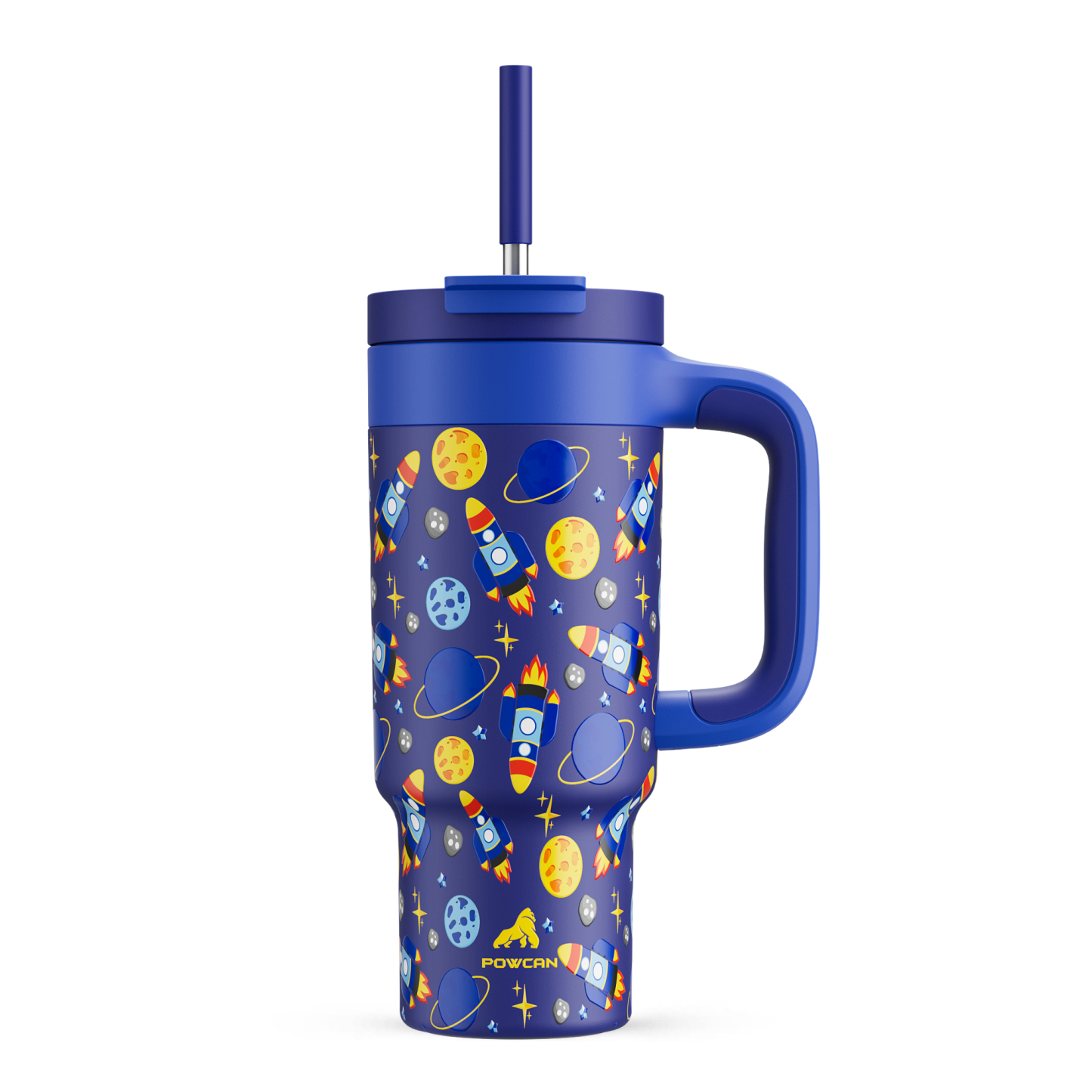 24 oz Tumbler with 2-in-1 Metal Straw Lid