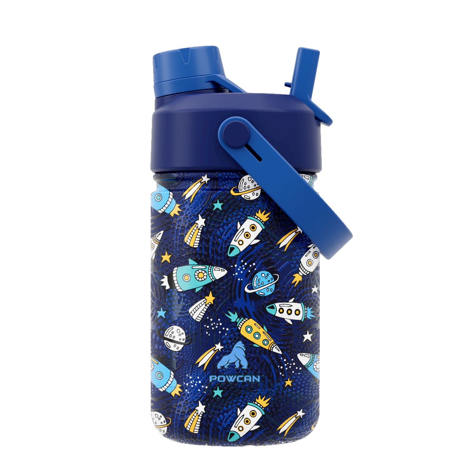 12 oz Insulated Water Bottle with 2-in-1 Straw and Spout Lid