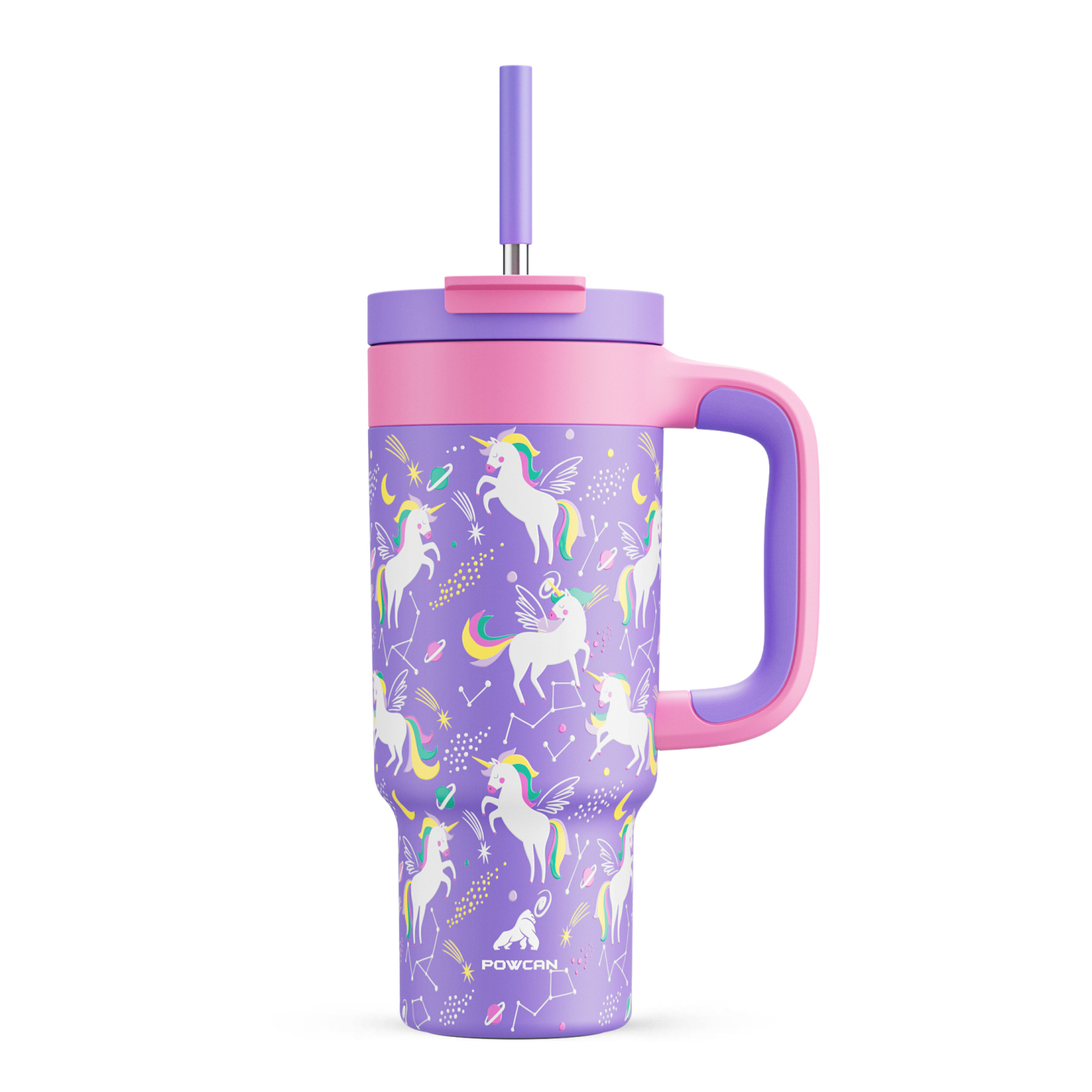 24 oz Tumbler with 2-in-1 Metal Straw Lid