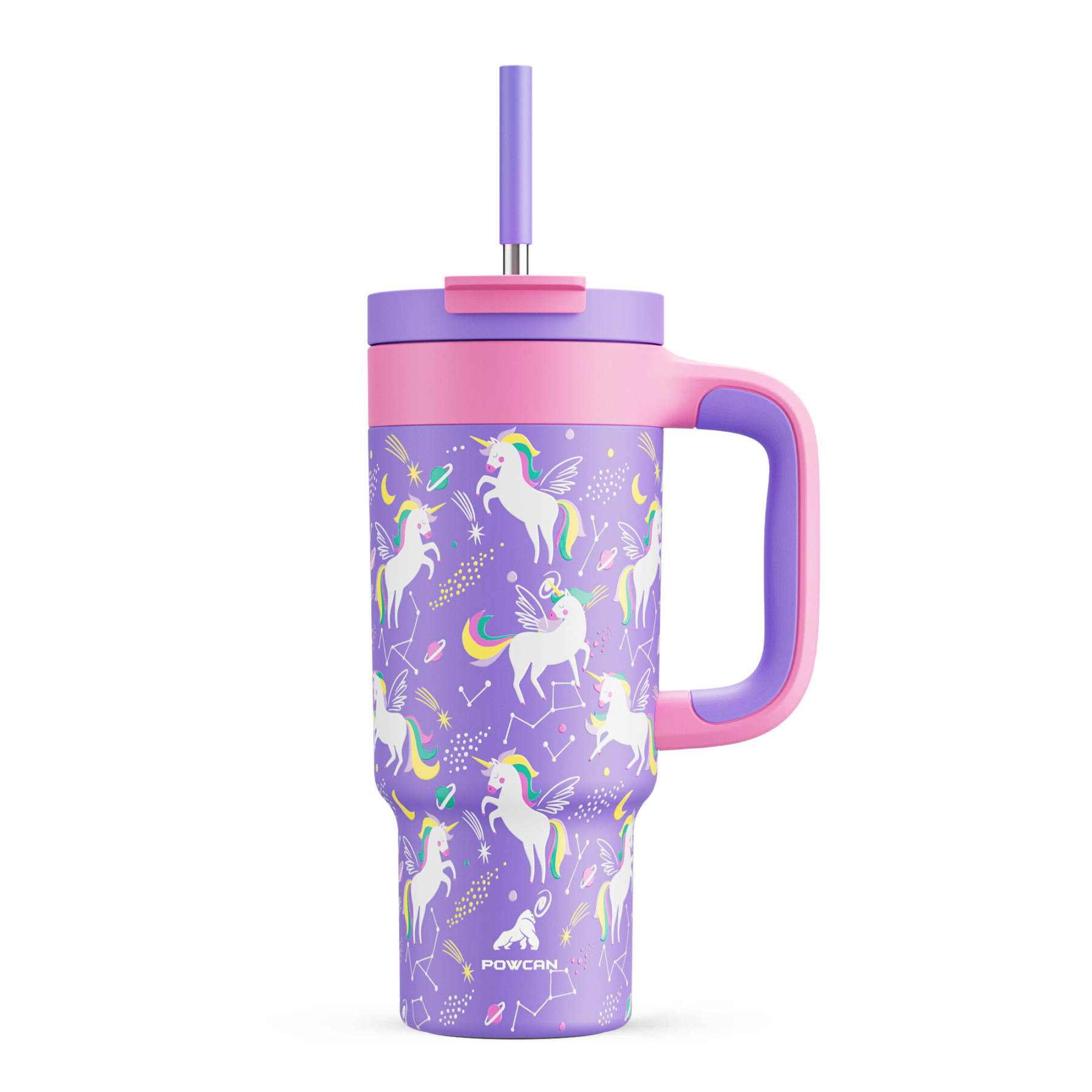 24 oz Tumbler with 2-in-1 Metal Straw Lid