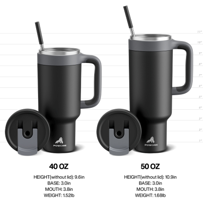 40 oz Tumbler with 2-in-1 Metal Straw Lid - Pure Collection