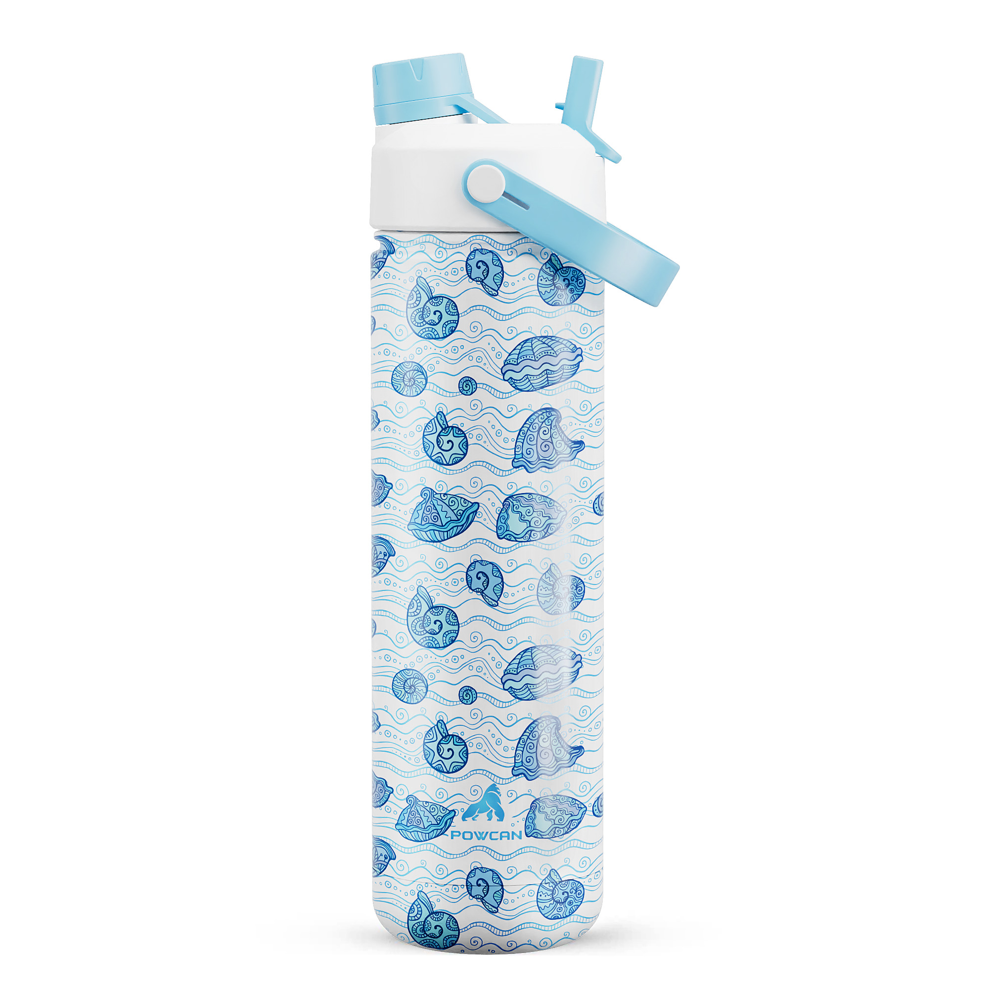 26 oz Insulated Water Bottle with 2-in-1 Straw and Spout Lid
