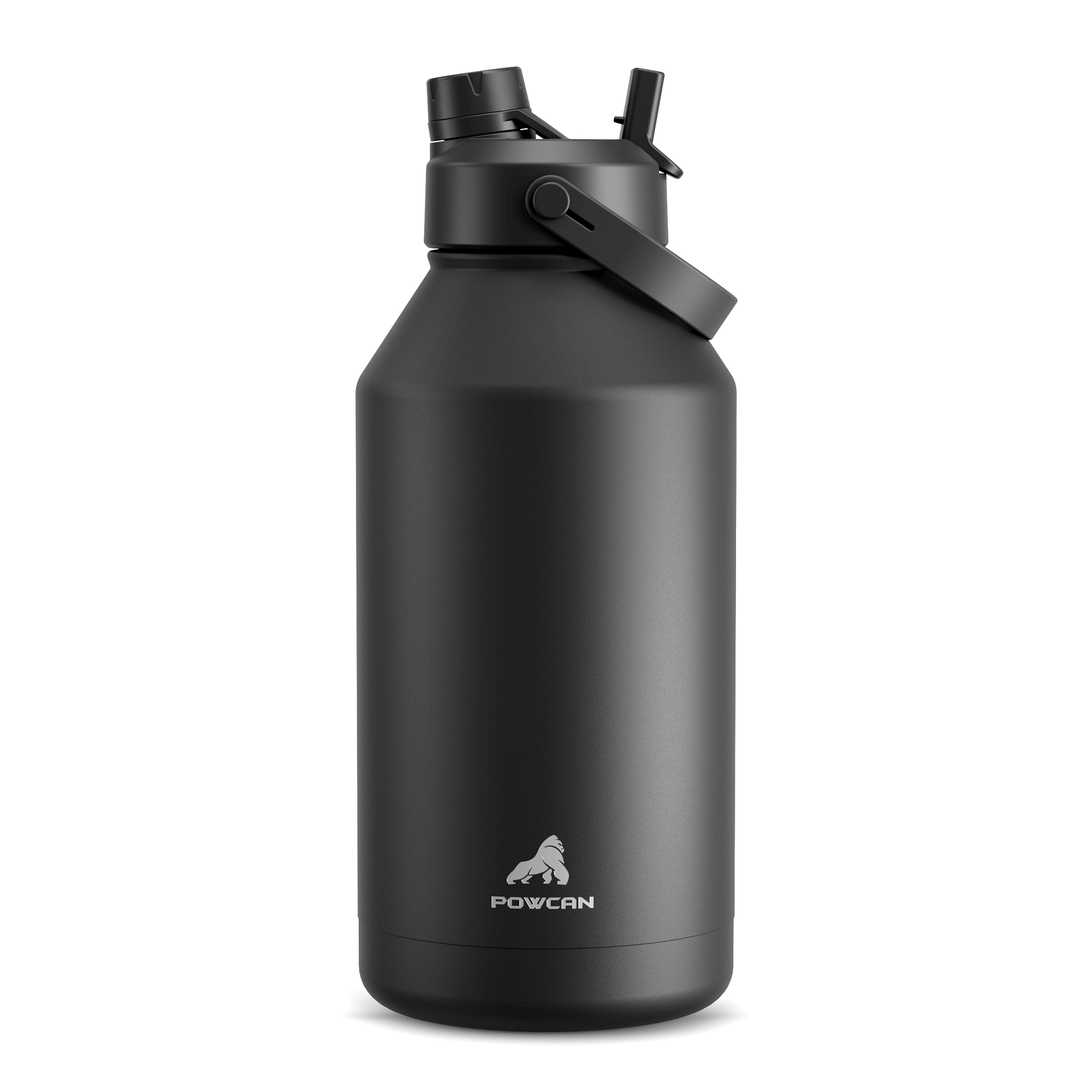 64 oz Insulated Water Bottle with 2-in-1 Straw and Spout Lid