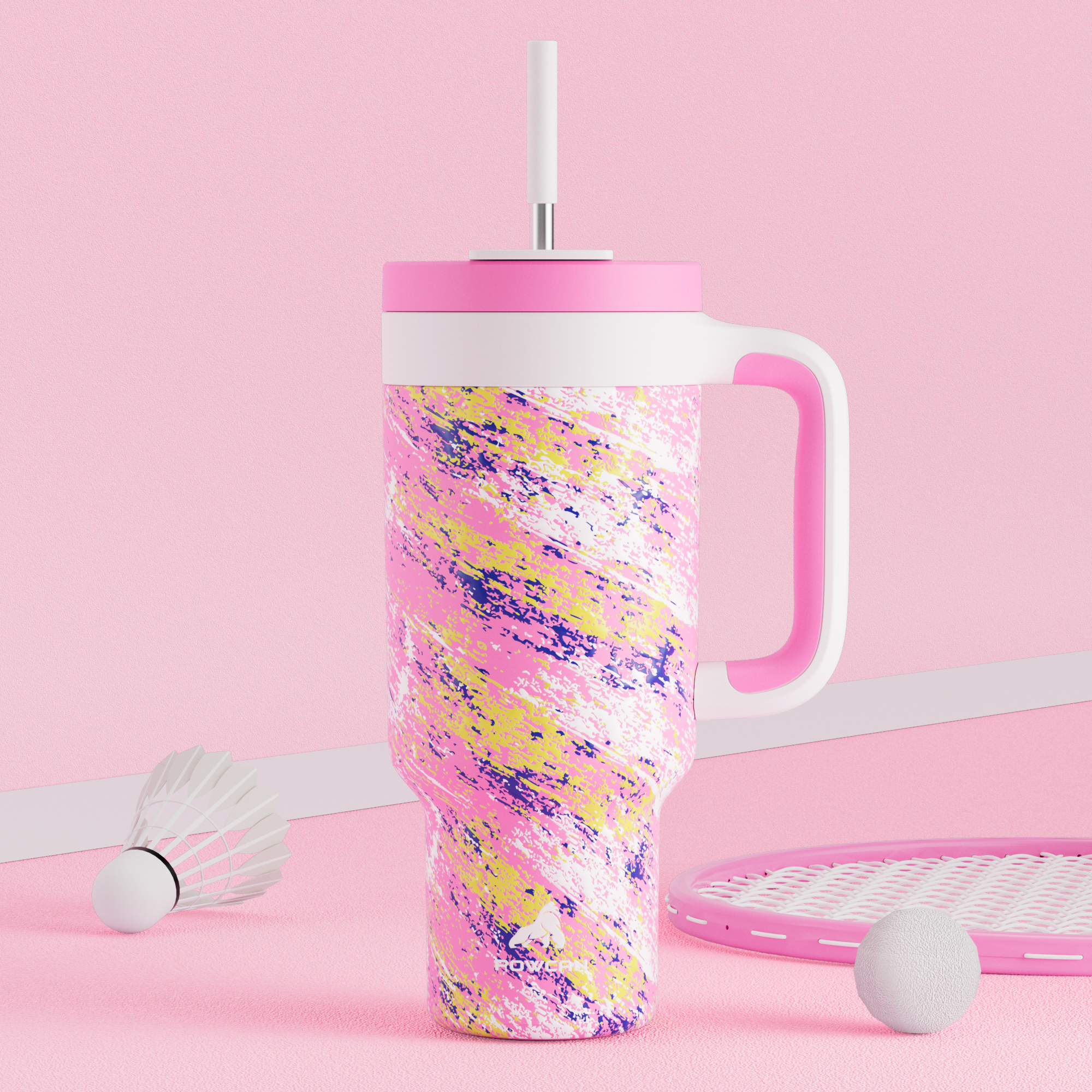 40 oz Tumbler with 2-in-1 Metal Straw Lid