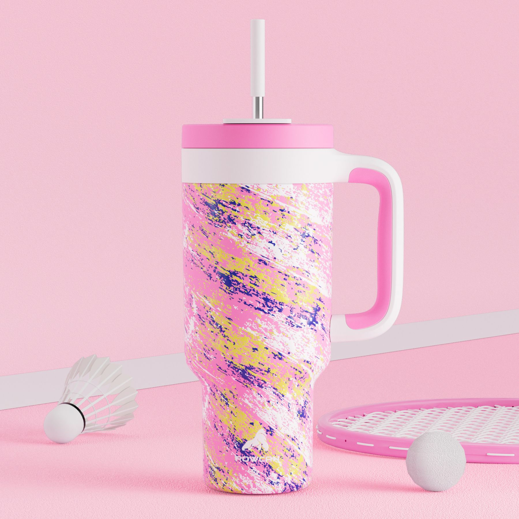 40 oz Tumbler with 2-in-1 Metal Straw Lid