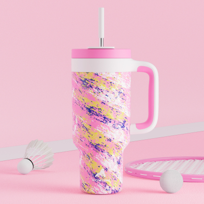 40 oz Tumbler with 2-in-1 Metal Straw Lid