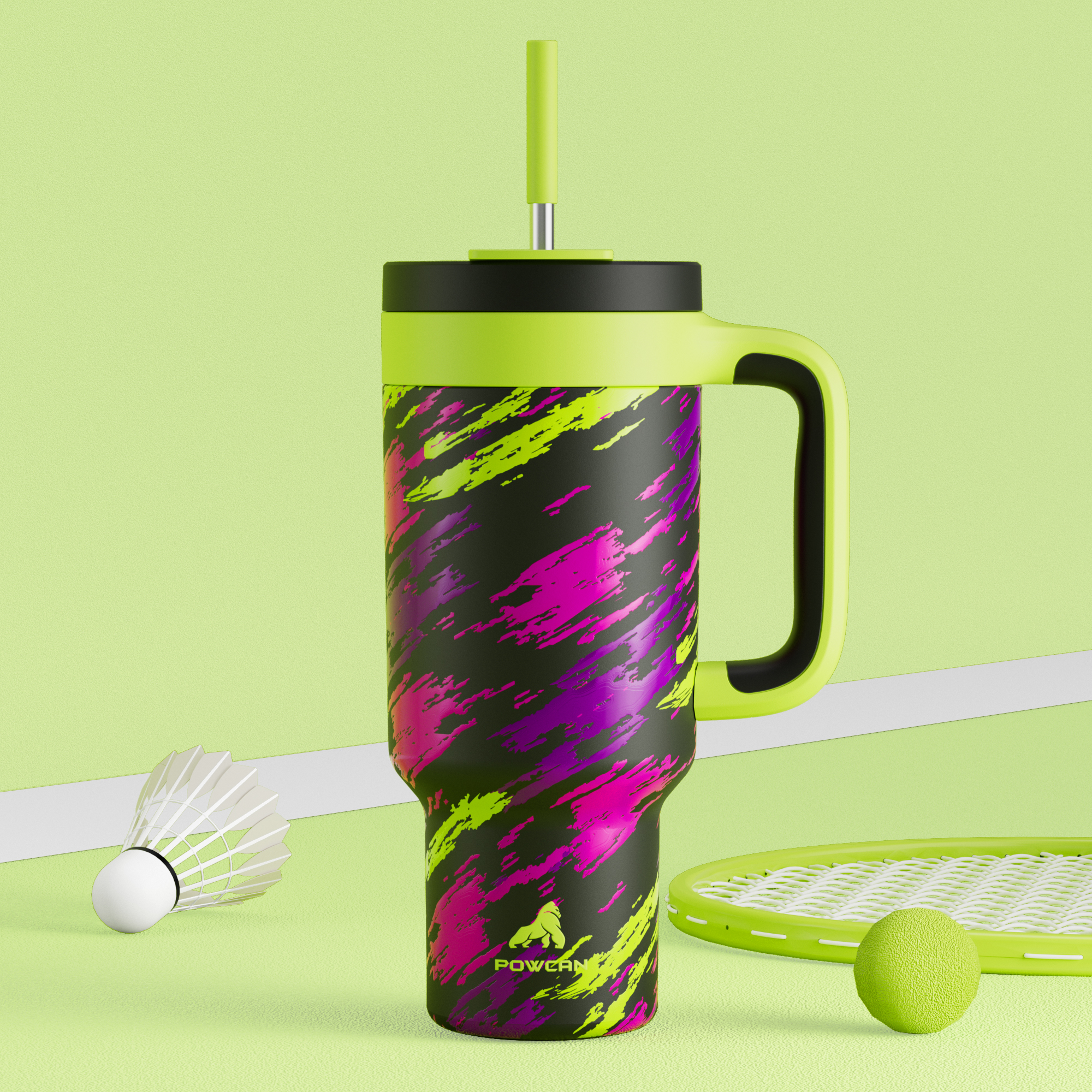 40 oz Tumbler with 2-in-1 Metal Straw Lid