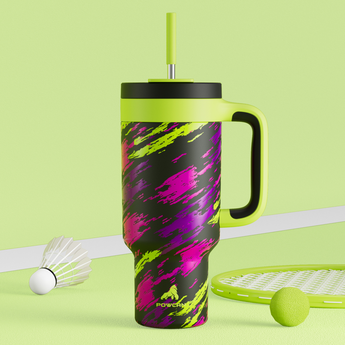 40 oz Tumbler with 2-in-1 Metal Straw Lid