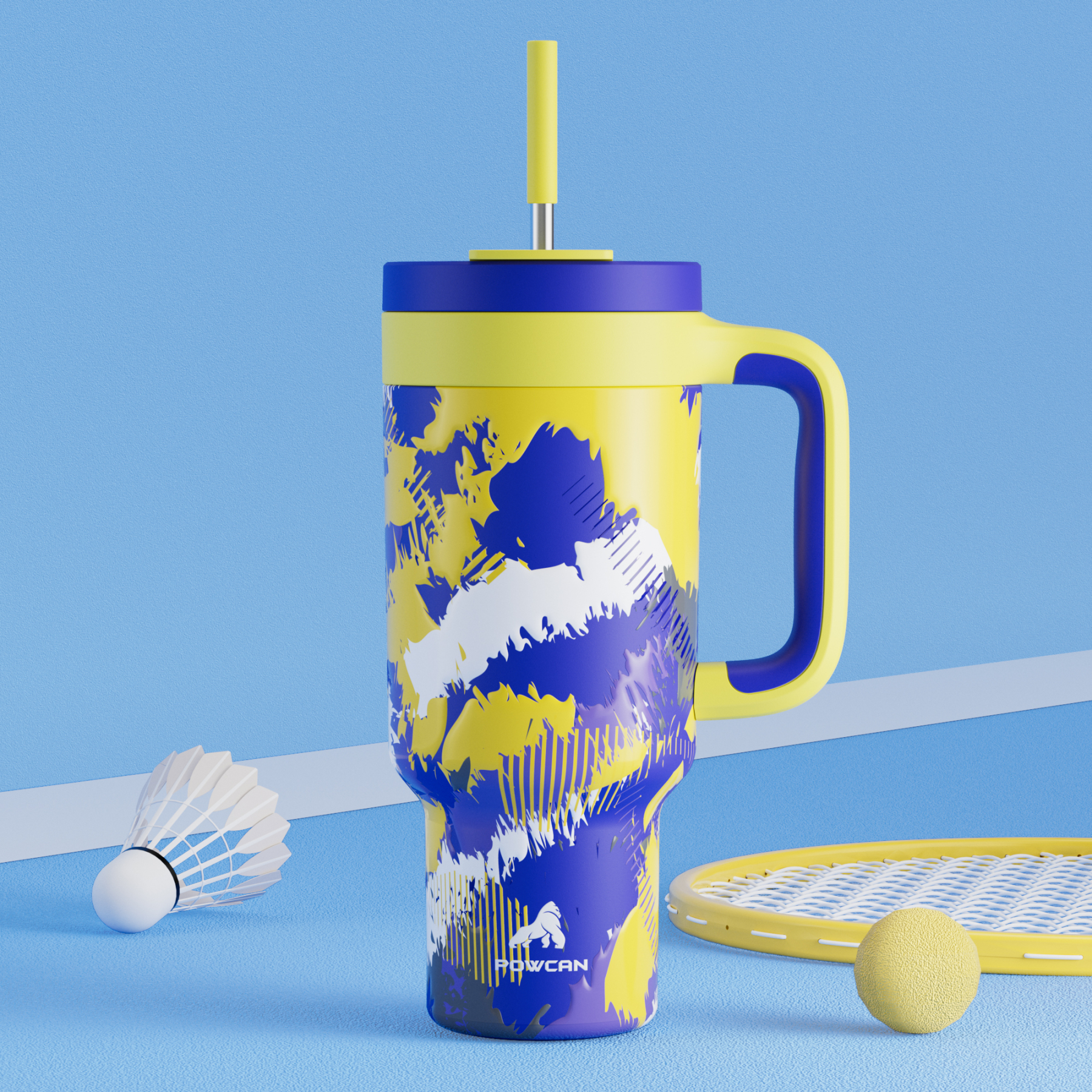 40 oz Tumbler with 2-in-1 Metal Straw Lid