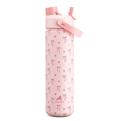 26 oz Insulated Water Bottle with 2-in-1 Straw and Spout Lid