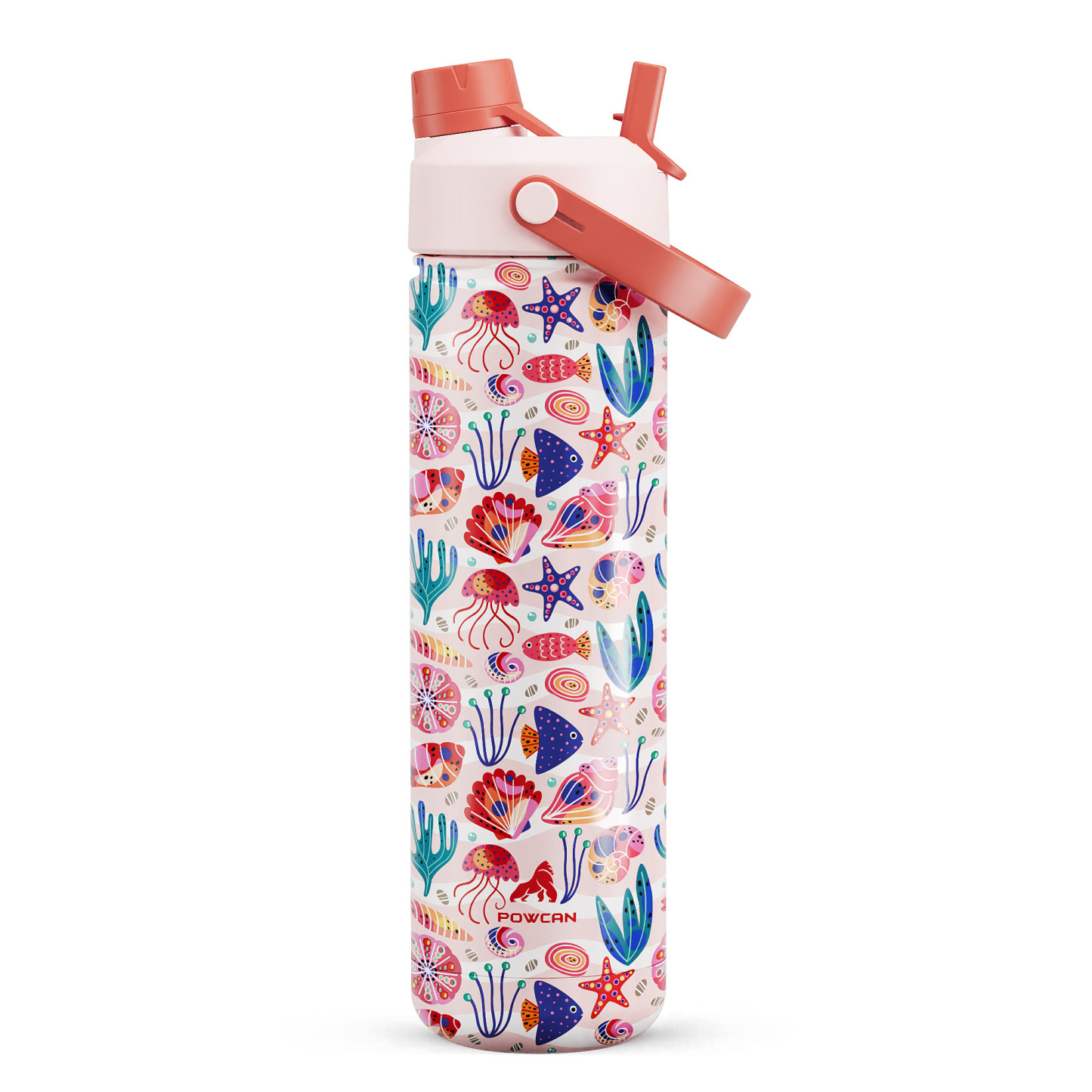 26 oz Insulated Water Bottle with 2-in-1 Straw and Spout Lid