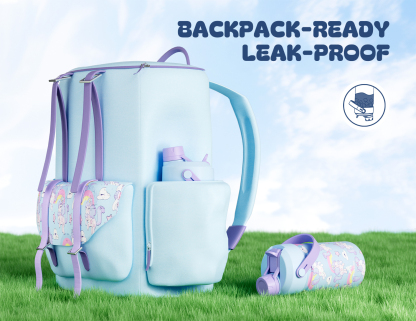 12 oz Insulated Water Bottle with 2-in-1 Straw and Spout Lid