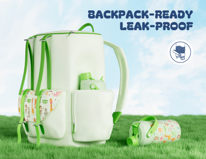 12 oz Insulated Water Bottle with 2-in-1 Straw and Spout Lid