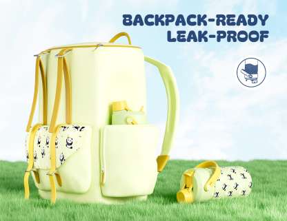 12 oz Insulated Water Bottle with 2-in-1 Straw and Spout Lid