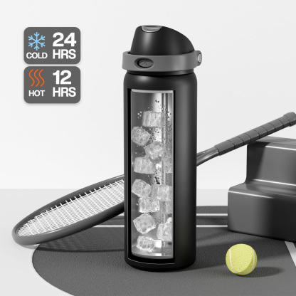 32 oz 2-in-1 Lid with Push-Button Spout Water Bottle