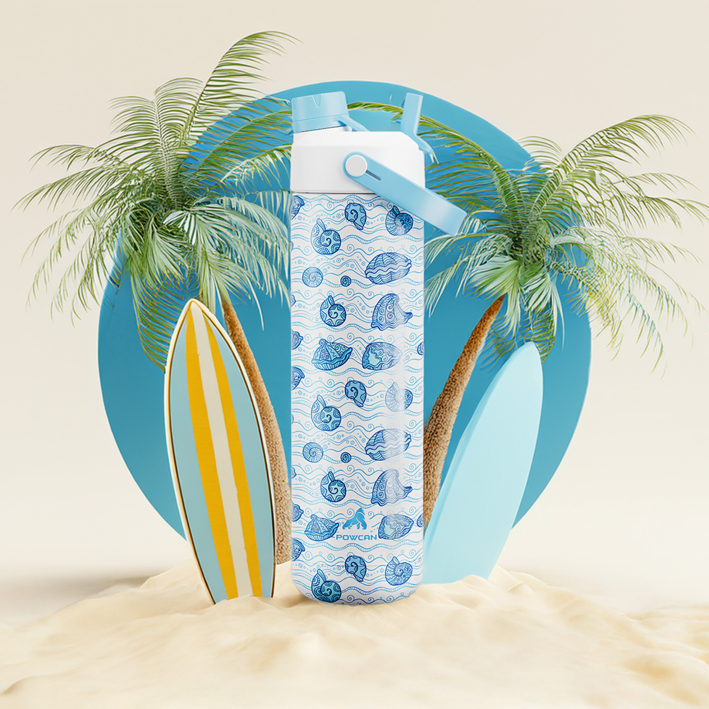 26 oz Insulated Water Bottle with 2-in-1 Straw and Spout Lid