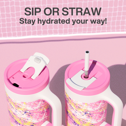 40 oz Tumbler with 2-in-1 Metal Straw Lid