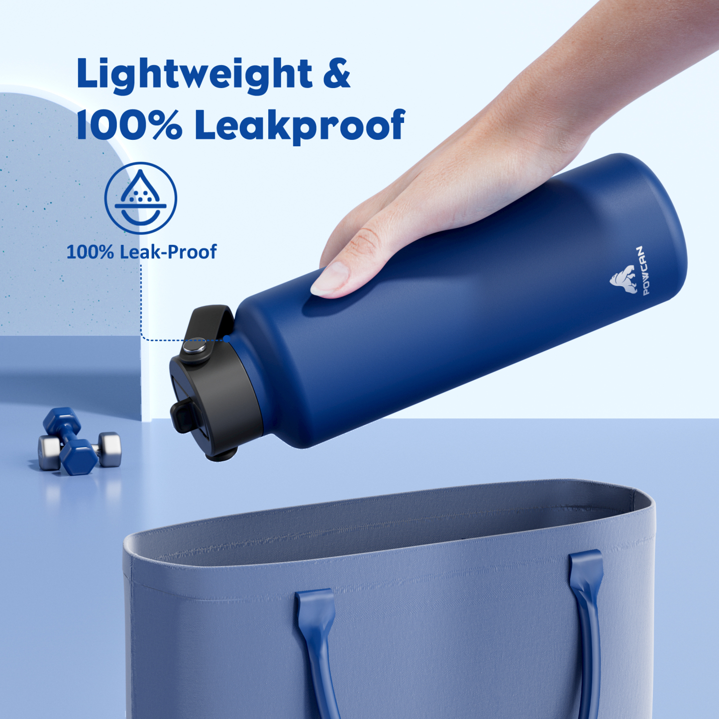 24 oz Slim Insulated Water Bottle with Flip Straw