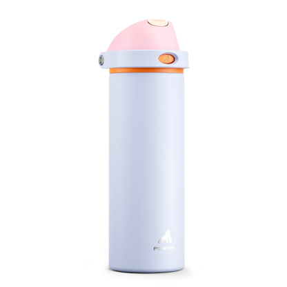 24 oz 2-in-1 Lid with Push-Button Spout Water Bottle