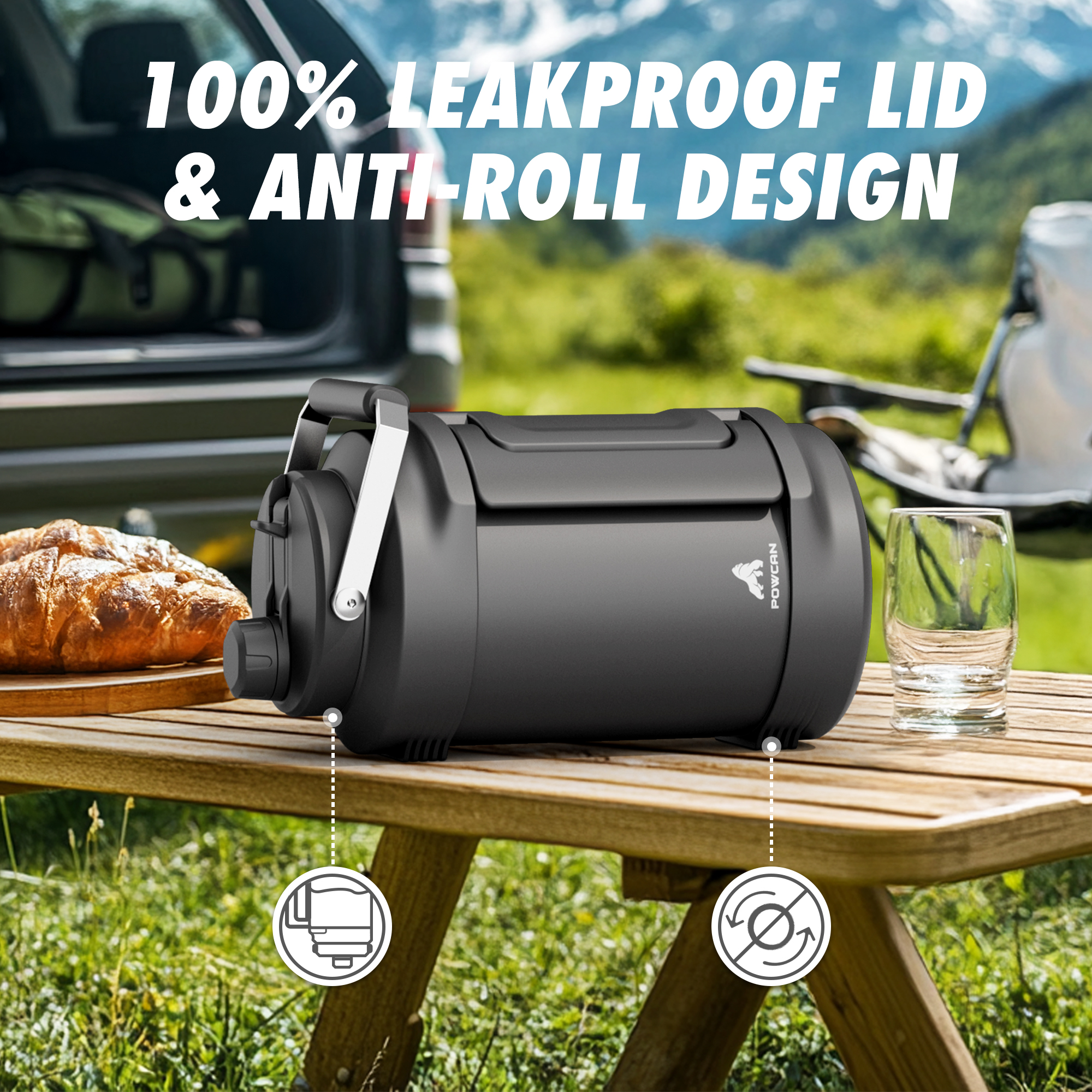 1 Gallon / 128 oz Insulated Water Jug with 2-in-1 Lid and Dual Handle