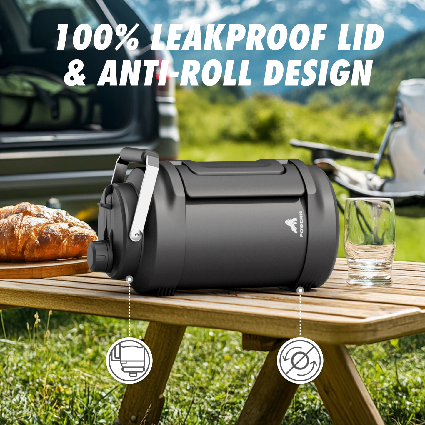 1 Gallon / 128 oz Insulated Water Jug with 2-in-1 Lid and Dual Handle