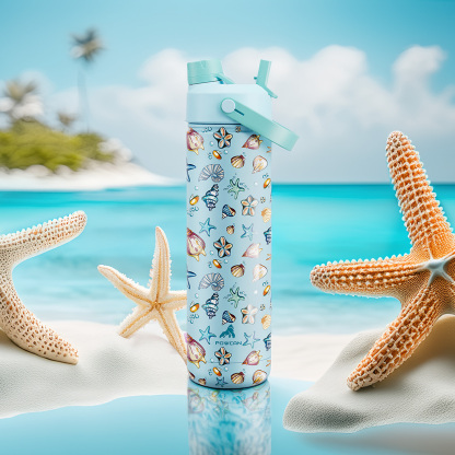 26 oz Insulated Water Bottle with 2-in-1 Straw and Spout Lid