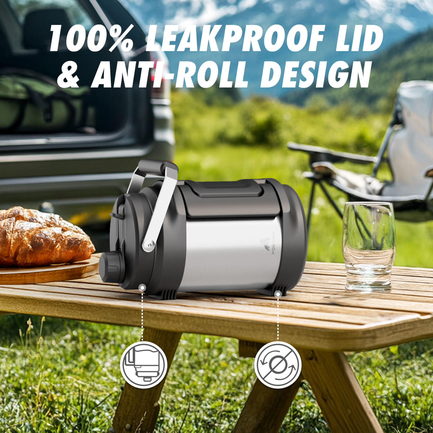 0.5 Gallon / 64 oz Insulated Water Jug with 2-in-1 Lid and Dual Handle