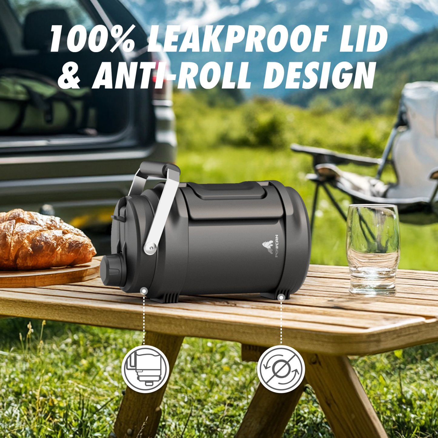 0.5 Gallon / 64 oz Insulated Water Jug with 2-in-1 Lid and Dual Handle