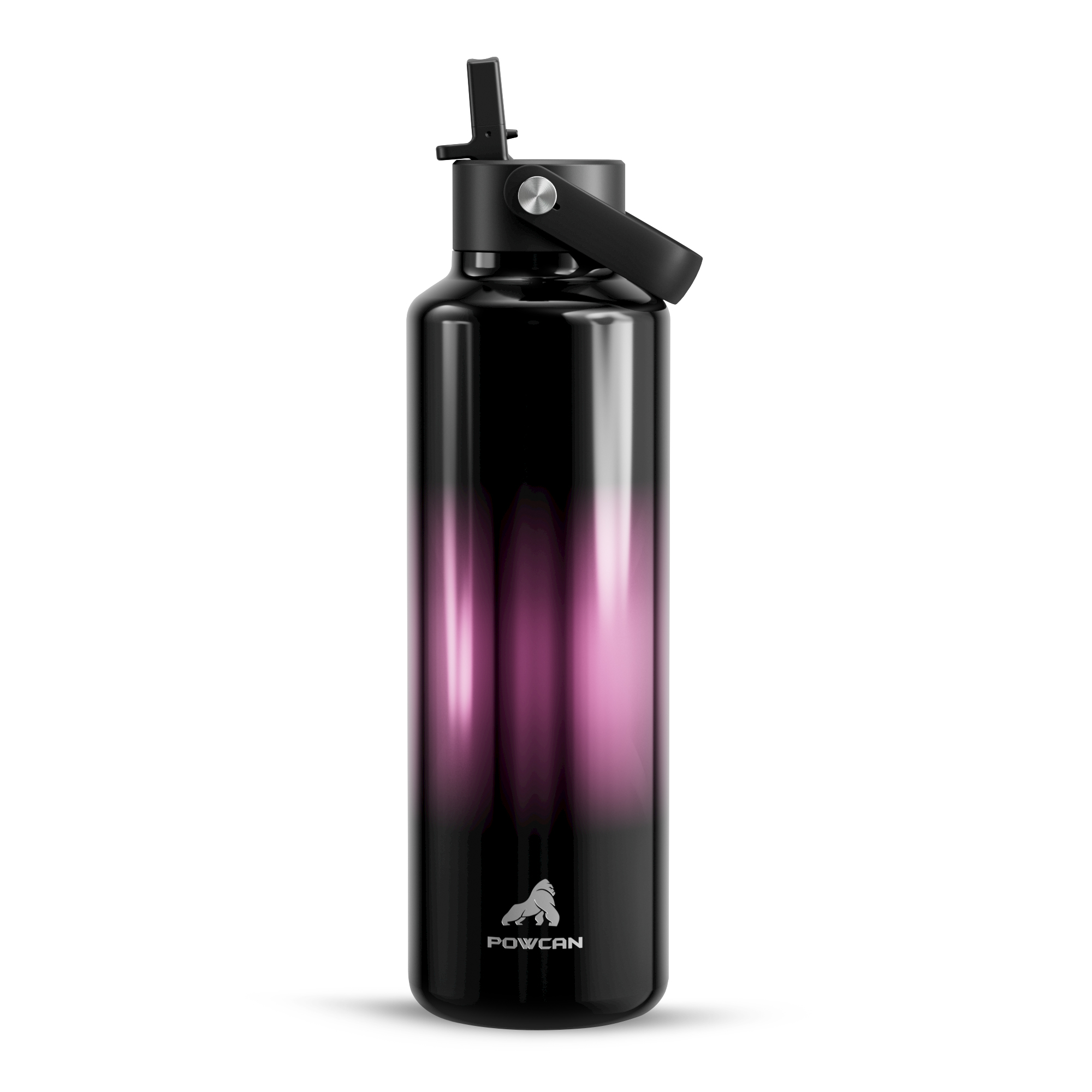 24 oz Slim Insulated Water Bottle with Flip Straw