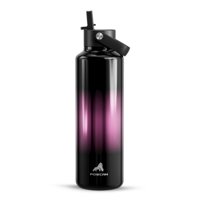 24 oz Slim Insulated Water Bottle with Flip Straw