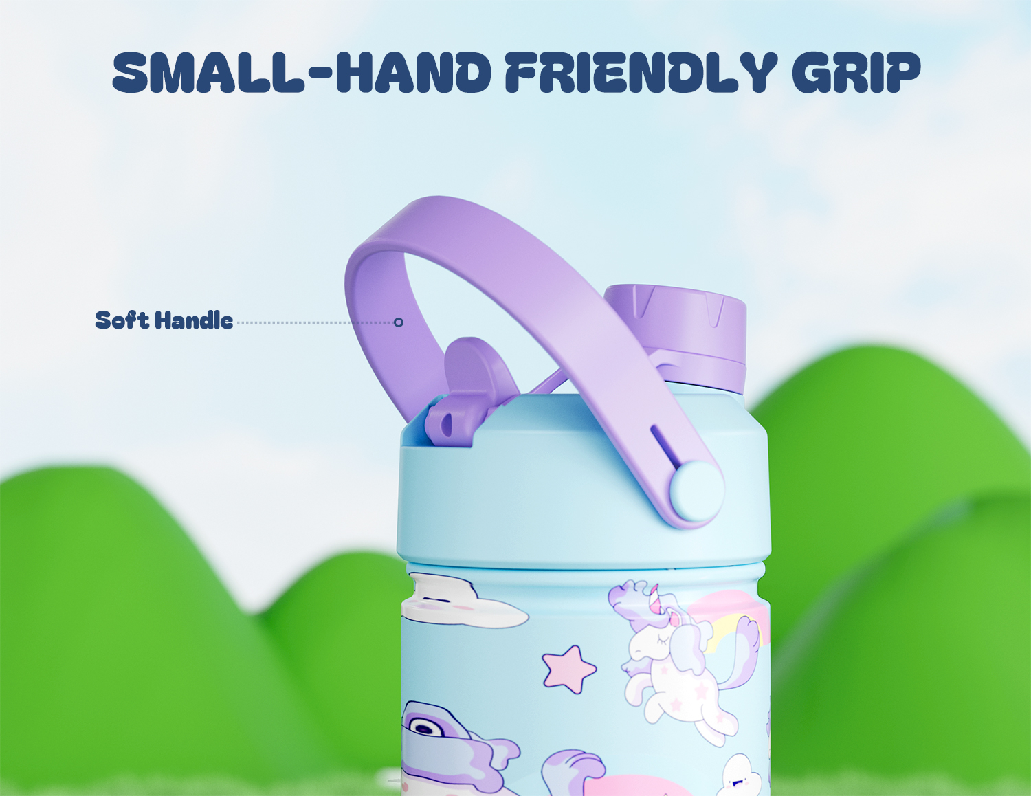 12 oz Insulated Water Bottle with 2-in-1 Straw and Spout Lid