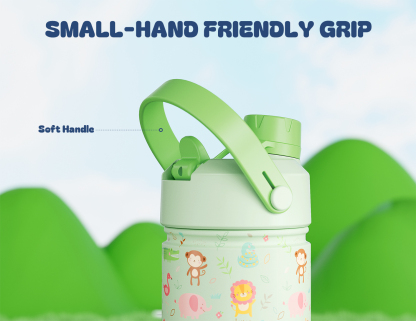 12 oz Insulated Water Bottle with 2-in-1 Straw and Spout Lid