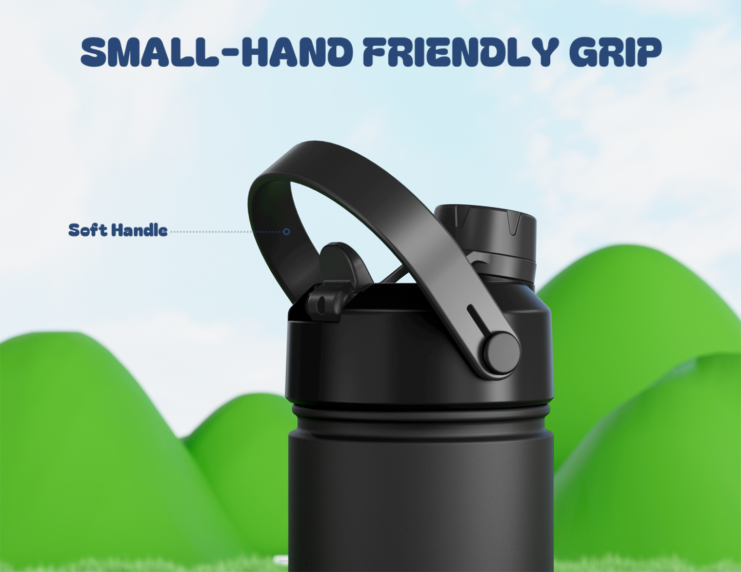 12 oz Insulated Water Bottle with 2-in-1 Straw and Spout Lid